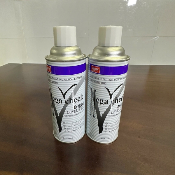 Chế phẩm mega - check developer tra lỗi bề mặt kim loại (450ml/chai)