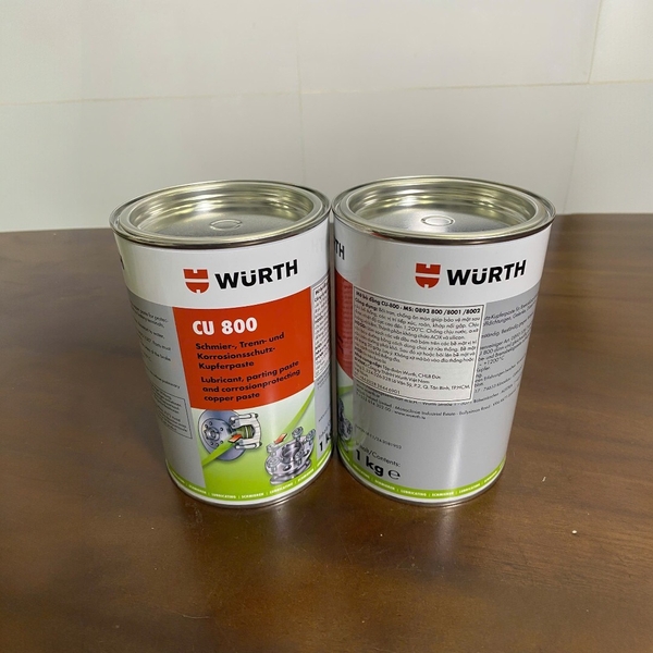 Mỡ bò Wurth chịu nhiệt cao cu-800 lon 1kg