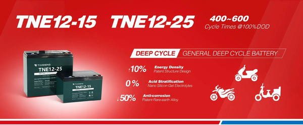BÌNH ẮC QUY XE ĐẠP ĐIỆN TIANNENG TNE12-15 12V 15AH (bộ 4 bình)