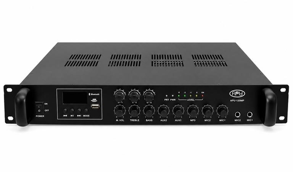 Tăng âm Amply Bluetooth APU V120W3P (Bluetooth, MP3, SD, USB, FM, Mixer, Remote, 3 Zone, 120W)