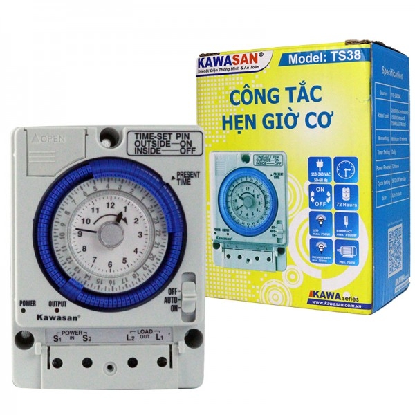Công tắc hẹn giờ dạng cơ Kawa TS38