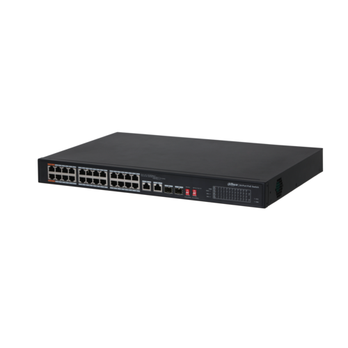 Switch PoE DAHUA DH-PFS3226-24ET-240 (24 PoE, 2 uplink Gigabit hoặc 2 SFP, 240W)