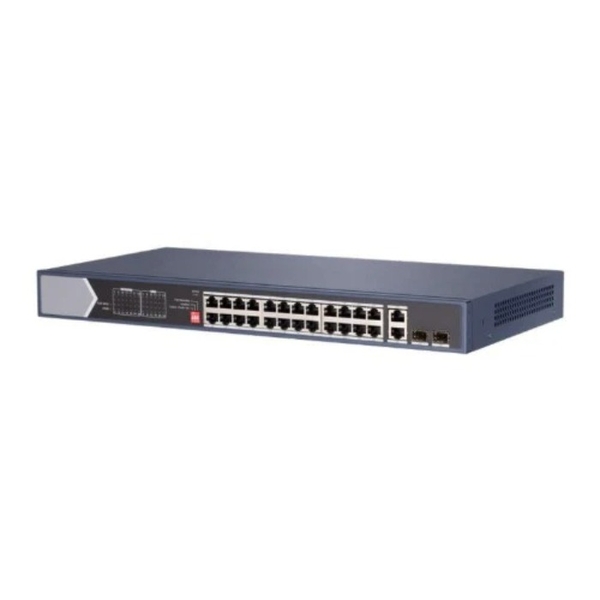 Switch PoE Hikvision DS-3E0528HP-E (24 PoE Gigabit, 2 uplink Gigabit, 2 SFP, 225W)