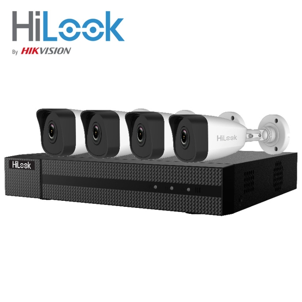 Bộ KIT Camera HiLook Hikvision IK-4042BH-MH/P (NVR 4 cổng PoE + 4 camera IP thân 2MP)