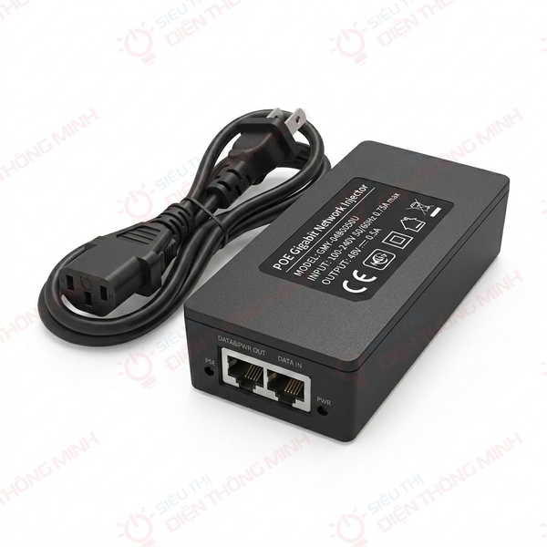Nguồn POE 1 cổng 48V Gigabit