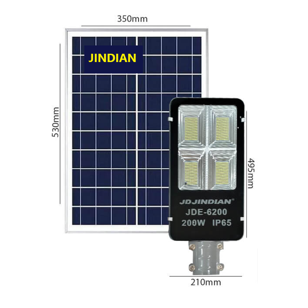 Đèn năng lượng mặt trời JDE-6200 (công suất 200W, hiệu JINDIAN)