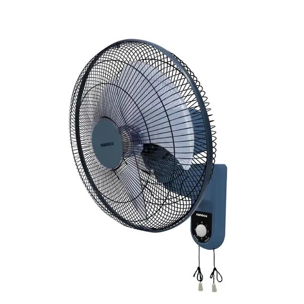 Quạt treo tường Nanoco NWF1611BL (màu xanh, 47W. dây giật)