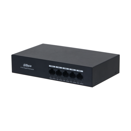 Switch PoE DAHUA DH-PFS3005-4GT-36 (4 PoE Gigabit, 1 uplink Gigabit, 36W)