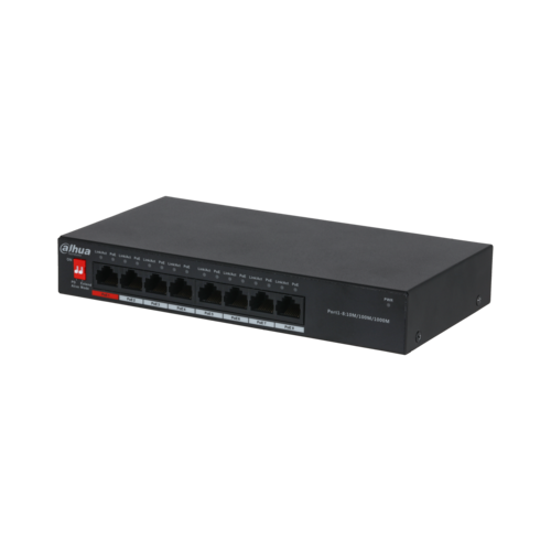 Switch PoE DAHUA DH-PFS3008-8GT-96 (8 PoE Gigabit, 96W)