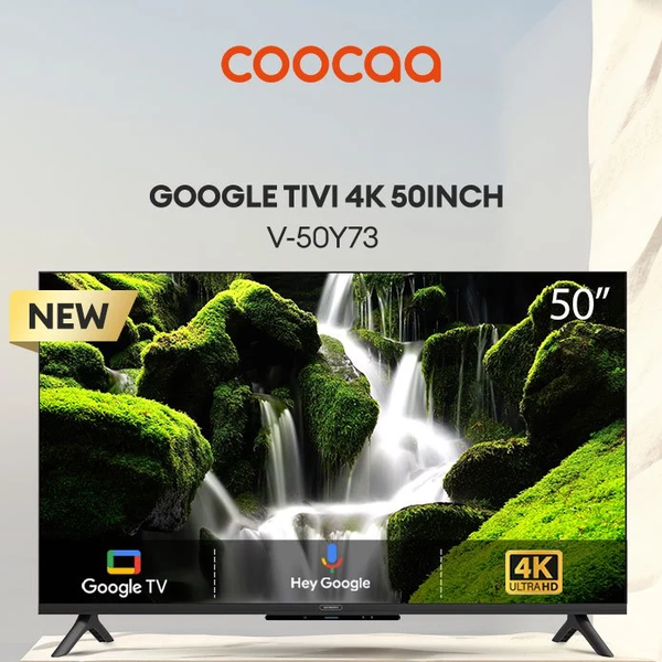 Android Google Tivi Coocaa 50 inch UHD 4K 50Y73 điều khiển giọng nói