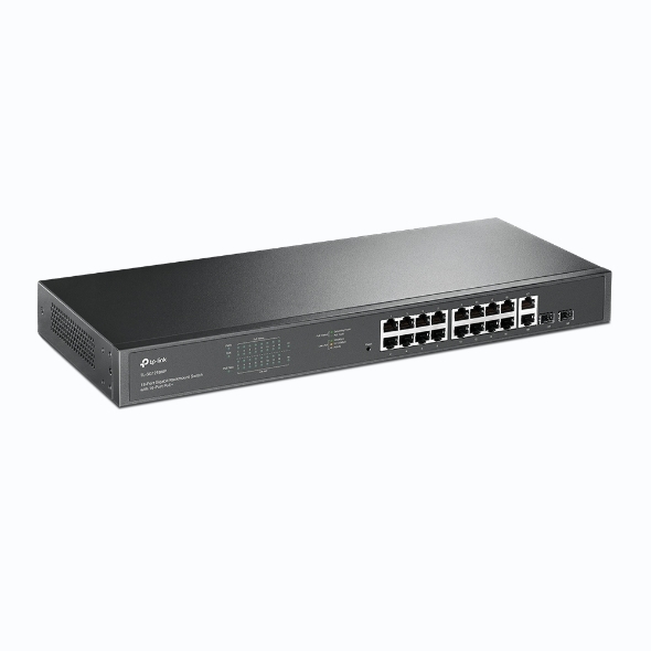 Switch PoE TP-Link TL-SG1218MP (16 PoE Gigabit, 2 Uplink Gigabit, 2 SFP, 250W)