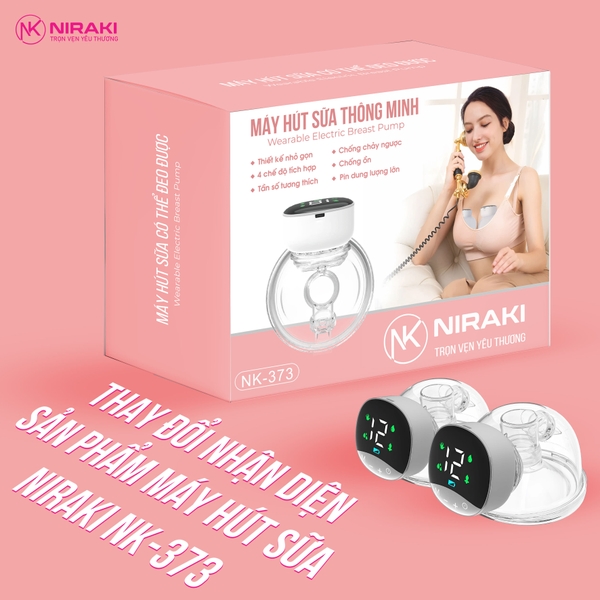 THÔNG BÁO THAY ĐỔI NHẬN DIỆN SẢN PHẨM MÁY HÚT SỮA NIRAKI NK-373