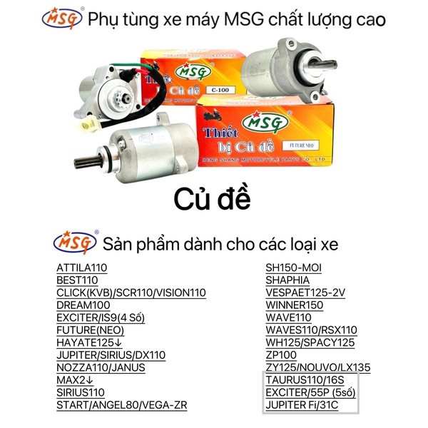 CỦ ĐỀ (Sản phẩm thêm loại xe mới)