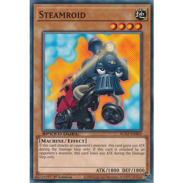 [ Bài Yugioh Chính Hãng ] Steamroid - SGX2-ENB03 - Common 1st Edition