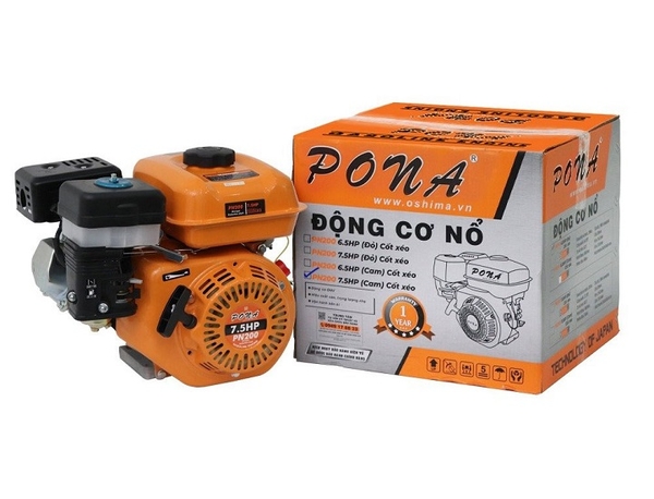 Động Cơ Pona 7.5HP PN200 Chạy Xăng cốt xéo