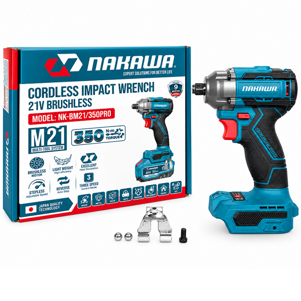 Máy Siết Bu Lông Dùng Pin Nakawa 21v NK-BM21/350PRO