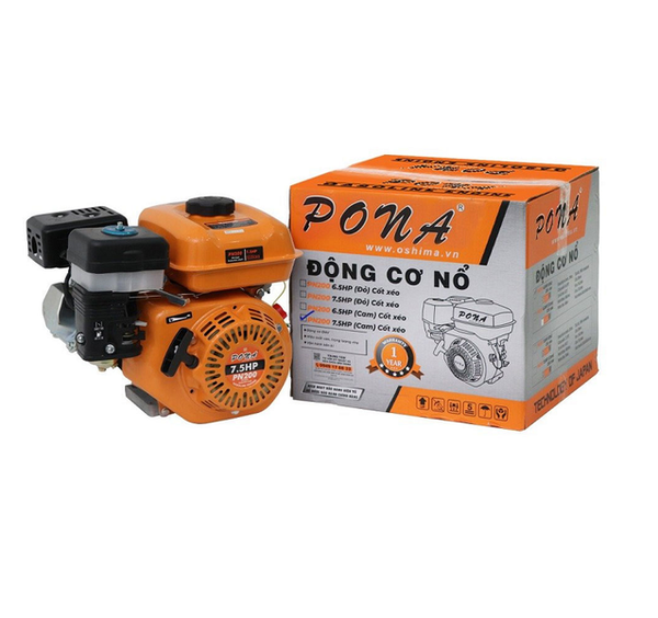 Động Cơ Pona 7.5HP PN200 Cốt Xéo Chạy Xăng