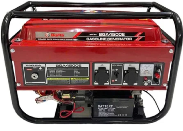 Máy Phát Điện Chạy Xăng 3KW Bgas BGA4500E Đề Nổ