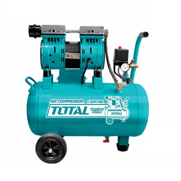 Máy Nén Khí Không Dầu Total 1HP 40L TCS1075402T