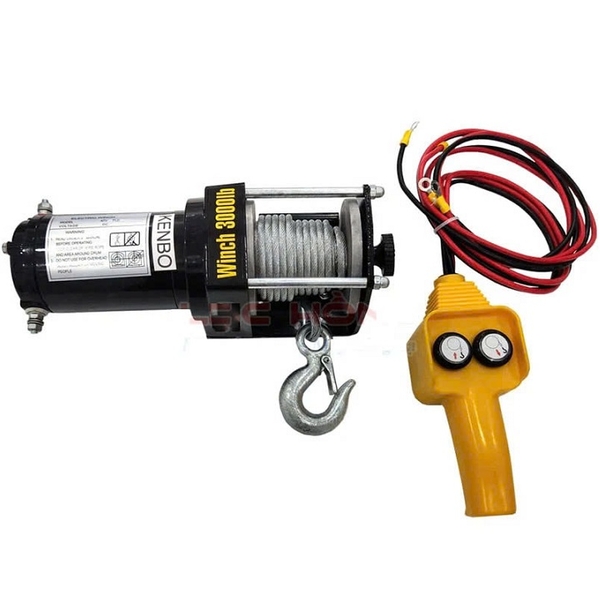 Tời Điện Kéo Xe Kenbo ATV 3000LBS-24V Không Có Tay Điều Khiển