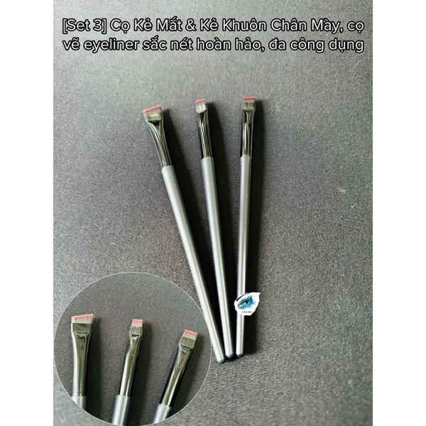 {Set 3} Cọ nhuộm mày, làm Brow Lamination, Kẻ Mắt & Kẻ Khuôn Chân Mày, cọ vẽ eyeliner sắc nét hoàn hảo, cọ đa công dụng