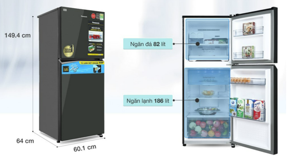 Tủ lạnh Panasonic Inverter 268 lít NR-TV301VGMV Kho Điện Máy Hà Nội GIá Rẻ Nhất