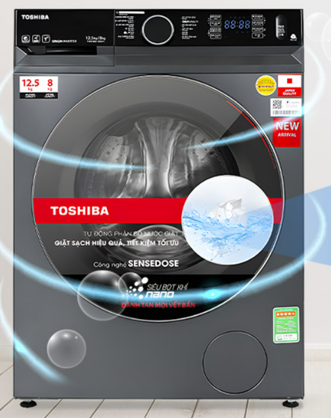 Máy giặt sấy Toshiba Inverter 12.5 kg TWD-BM135GF4V Kho Giá Rẻ Nhất