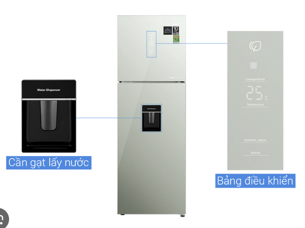 Tủ lạnh Aqua Inverter 347 lít AQR-T390FA(WGM) Kho Điện Máy Hà Nội Giá Rẻ