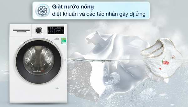 Máy giặt sấy Bosch 10 kg - sấy 6 kg WNA254U0SG Series 6 Máy giặt - Máy sấy 10/6 kg 1400 vòng/phút Kho Điện Máy Hà Nội Giá Rẻ Nhất