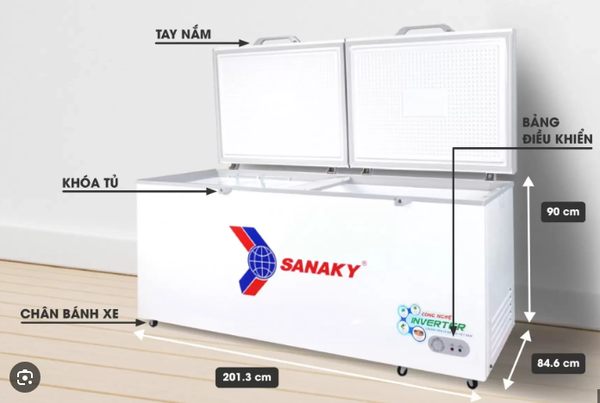 Tủ đông Inverter 860 lít Sanaky VH8699HY4K Giá Rẻ Nhất Miền Bắc