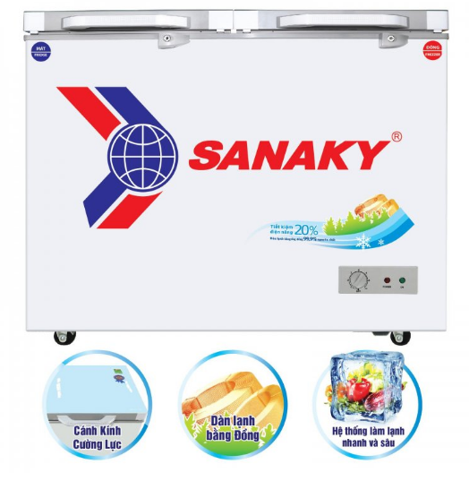Tủ đông Sanaky 2 ngăn 280 lít VH-2899W2K Giá Rẻ Nhất Hà Nội