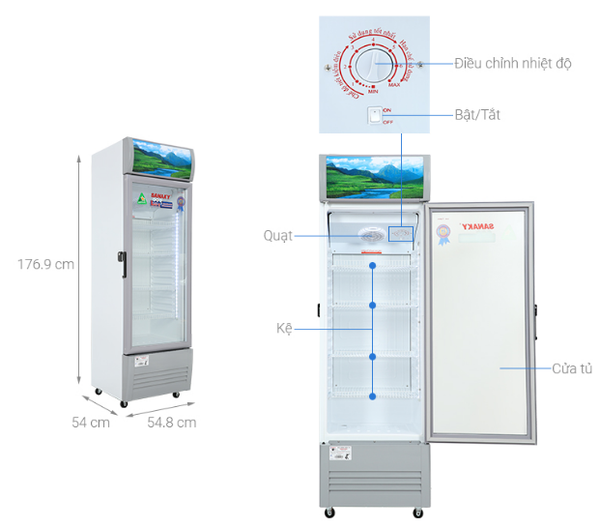 Tủ mát Sanaky 1 cánh 200 lít VH-258KL Giá Rẻ Nhất Hà Nội Mới 100%