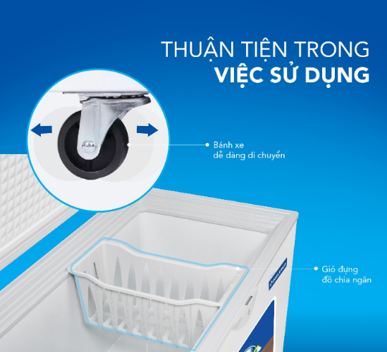 Tủ đông Hòa Phát Inverter 2 ngăn 245 lít HPF BD8245 Chính Hãng Mới 100%