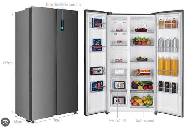 Tủ lạnh SBS Sharp Inverter 532 lít SJ-SBX530V-SL Giá Rẻ Nhất Hà Nội