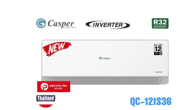 Điều hòa Casper 9000BTU 1 chiều Inverter QC-09IS36 Giá rẻ nhất mới 100% Hà Nội