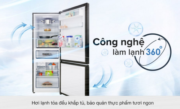 Tủ lạnh Aqua Inverter 292 lít AQR-IG338EB Kho Điện Máy Hà Nội Giá Rẻ Nhất