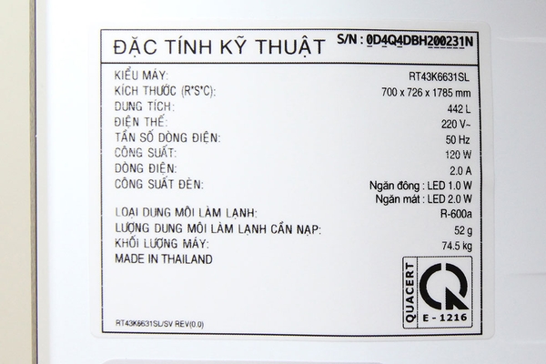 Tủ lạnh Samsung 438 lít Inverter RT43K6631SL/SV