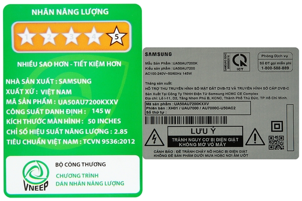 Smart Tivi Samsung 50AU7200  4K Crystal UHD 50 inch UA50AU7200