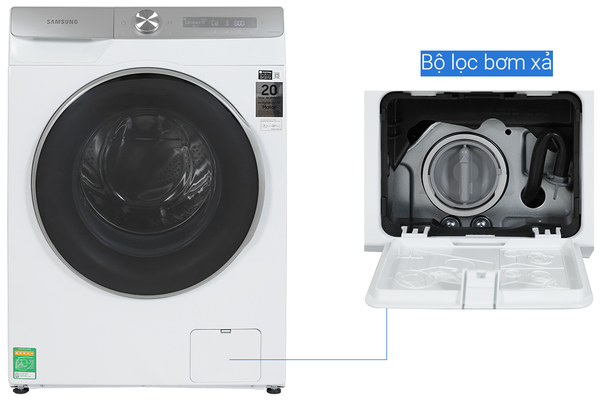 Máy giặt Samsung AI Ecobubble Inverter 12 kg WW12CGP44DSHSV Gía rẻ