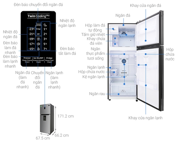Tủ lạnh Samsung RT35K5982S8/SV  Inverter 360 lít