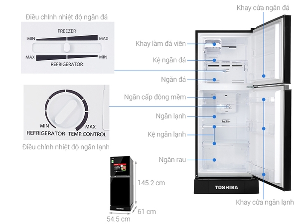 Tủ lạnh Toshiba Inverter 233 lít GR-A28VM  Giá Rẻ Nhất