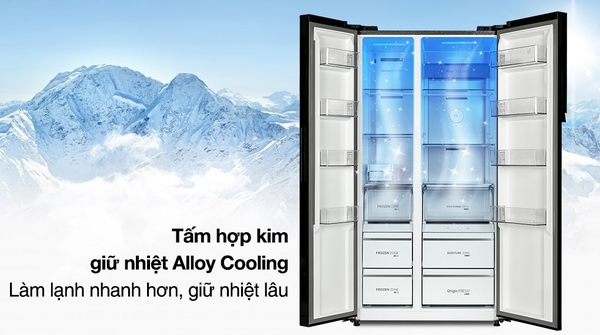 Tủ lạnh Toshiba Inverter 596 lít Side By Side GR-RS780WI-PGV(22)-XK Mới 100%