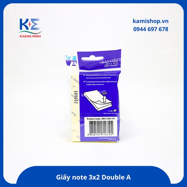 Giấy note 2x3 Double A