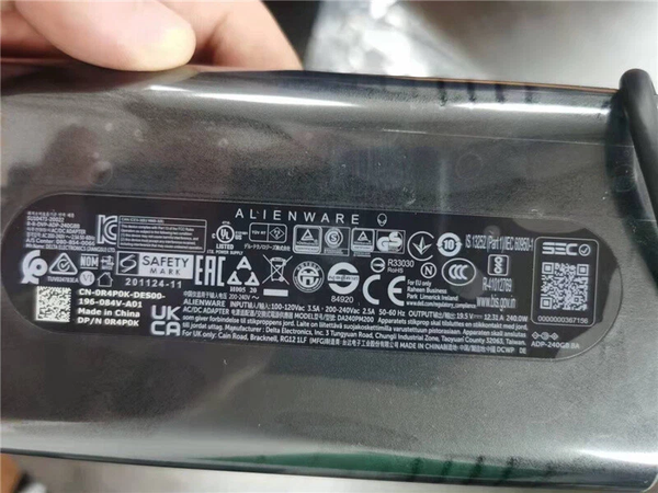 Sạc Dell 240W Oval chân kim to, Charger AC Adapter Slim Dell Alienware 240W DA240PM200