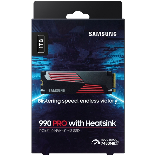 Ổ cứng SSD M2-PCIe 1TB Samsung 990 PRO (kèm tản nhiệt - Chuyên game PlayStation PS5)