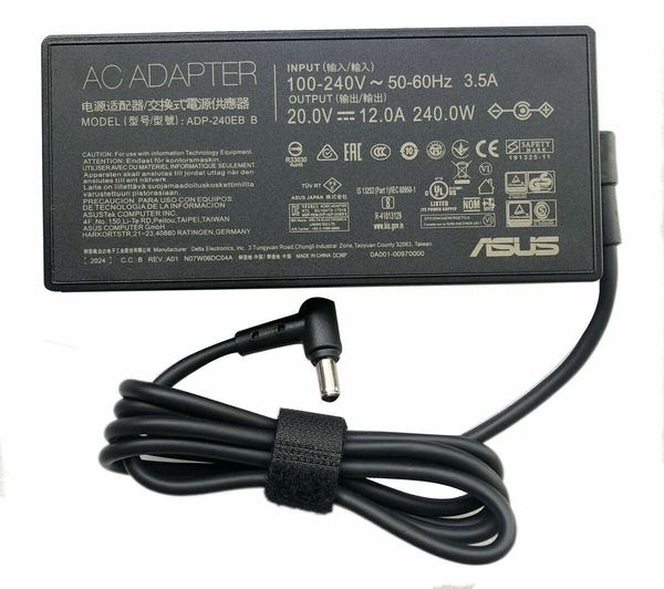Sạc Asus 240W Chữ nhật Chân kim thường, Asus Charger ADP-240