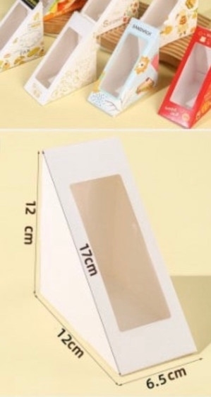 Hộp giấy trắng đựng bánh Sandwich T2000