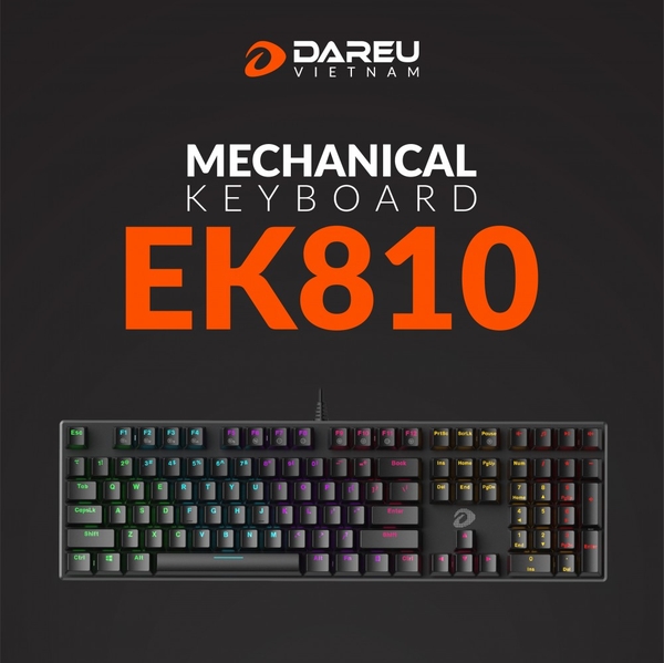 Bàn phím cơ Dareu EK810 BLACK | Multi color