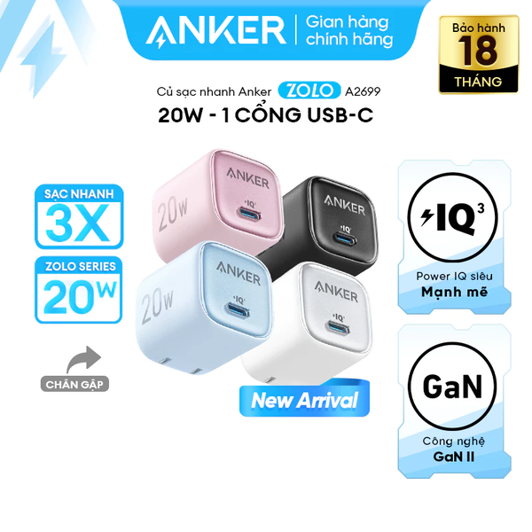 Sạc nhanh Anker Zolo 20W - A2699