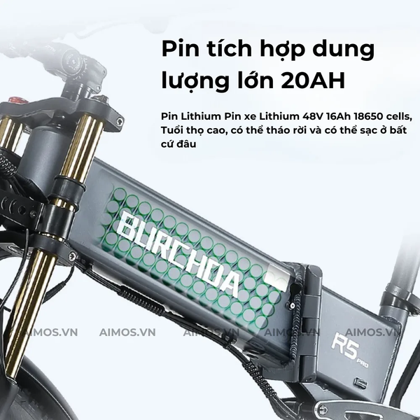 pin Lithium 48V 16Ah với công nghệ cells 18650